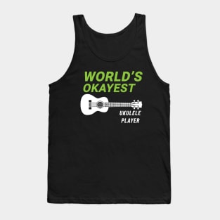 World's Okayest Ukulele Player Ukulele Dark Theme Tank Top